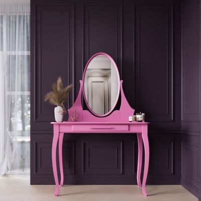 Туалетный столик с зеркалом Тэйлор 2 Розовый (68479428)