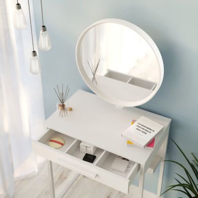 Туалетний столик з дзеркалом Візард Білий, Білий (68479324) недорого