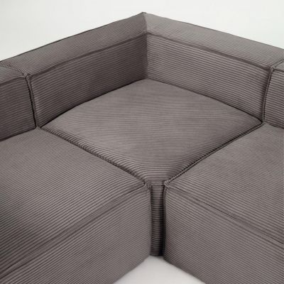 Угловой диван BLOK 3-местный Бежево-серый (90723998) недорого