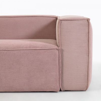 Угловой диван BLOK 3-местный Розовый (90723999) с доставкой