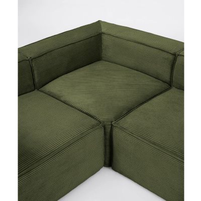 Угловой диван BLOK 4-местный 320Х230 Зеленый (90724065) недорого