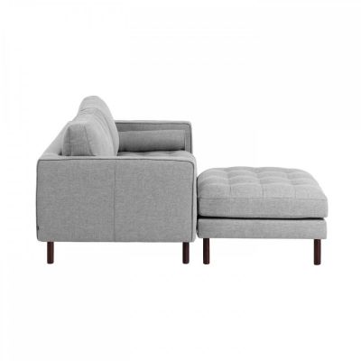 Угловой диван BOGART 2-местный Светло-серый (90723875) с доставкой