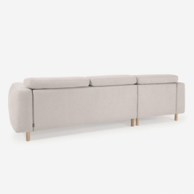 Угловой диван SINGA с левым шезлонгом Белый (90724132) дешево