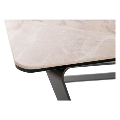 Журнальный стол LUTON 125x70 Светло-серый глянец, Керамика (52383003) недорого