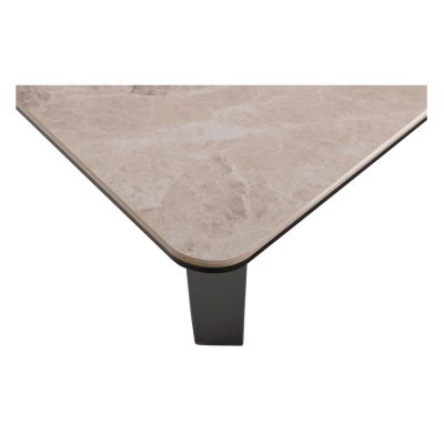 Журнальный стол LUTON 90x90 Светло-серый глянец, Керамика (52383007) недорого