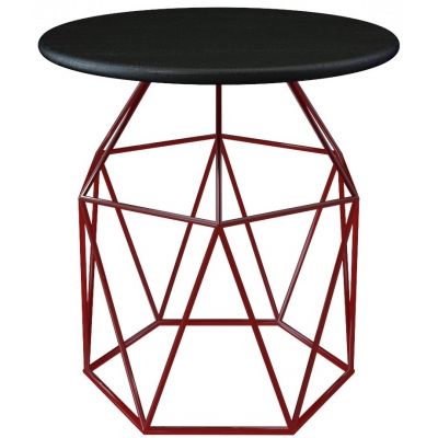 Журнальный стол Markers Mini D50 Рубиновый, Черный ясень (51382207)