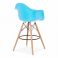 Барный стул Bryan Wood Arm Голубой (44189348) цена