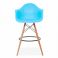 Барный стул Bryan Wood Arm Голубой (44189348) в интернет-магазине