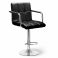 Барный стул Dublin Arm Chrome Eco Черный (44406332) в интернет-магазине