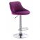 Барный стул Natali Велюр Фиолетовый, Хром (84478136) с доставкой
