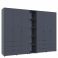 Комплект Шкафов Гелар с Этажеркой 3+3 ДСП 270.6х49.5х203.4 Графит (1271277516) в интернет-магазине