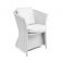 Кресло Релакс с подушкой Жаккард 01, Белый (41365023) дешево