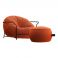 Кресло с пуфом Uni LD-050 Оранжевый, Черный (137446295) с доставкой