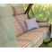 Садовая качель София четырехместная с сеткой и подголовником 245x200 Серый, Коричневый (33478066) цена