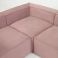 Угловой диван BLOK 3-местный Розовый (90723999) в интернет-магазине