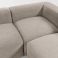 Угловой диван BLOK 3-местный с шезлонгом Светло-серый (90723830) недорого