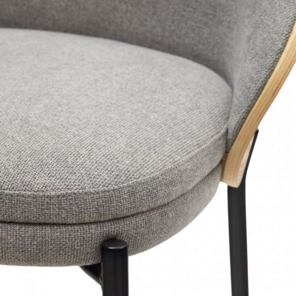 Барний стілець Eamy Світло-сірий, Натуральний (90936078) цена