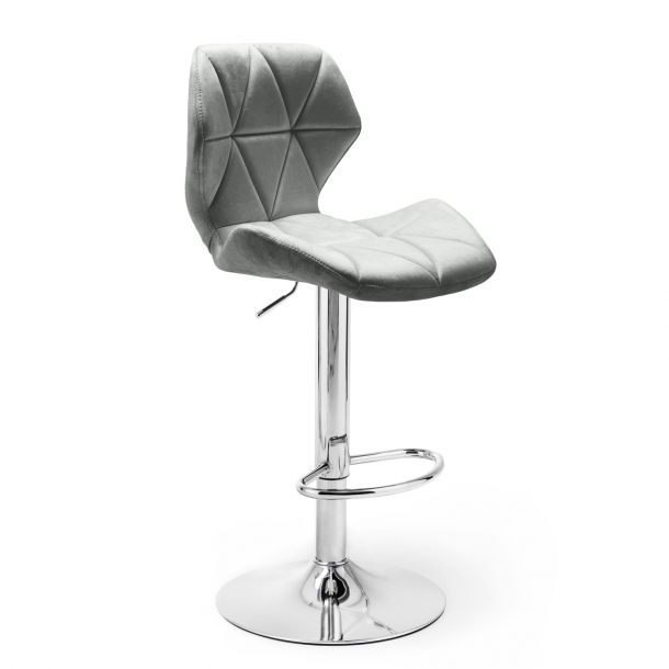 Барний стілець Astra new Chrome Velvet Світло-сірий (44735845)
