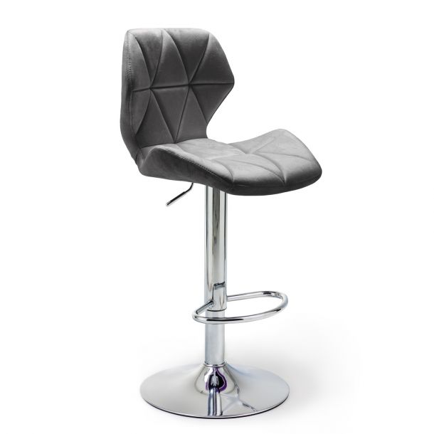 Барний стілець Astra new Velvet Chrome Темно-сірий (44479157) дешево