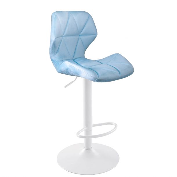 Барный стул Astra new Velvet White Голубой (44515258) недорого