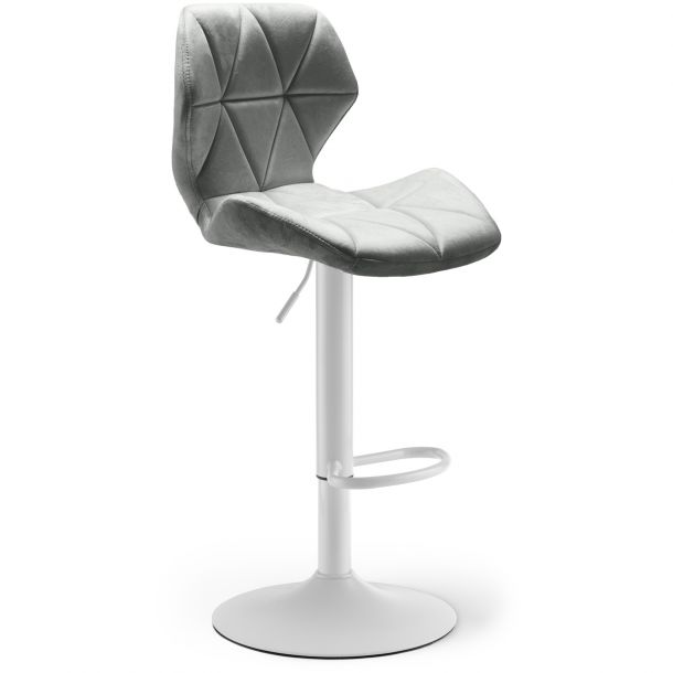Барний стілець Astra new White Velvet Світло-сірий (44735843)