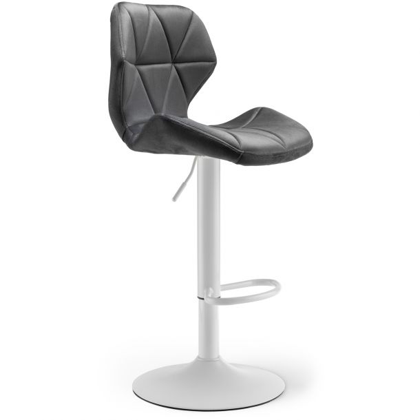 Барний стілець Astra new Velvet White Темно-сірий (44524148) недорого