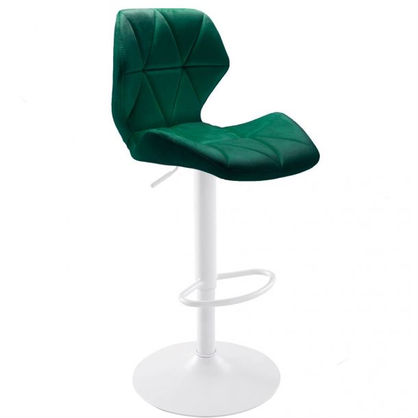 Барний стілець Astra new Velvet White Темно-зелений (44524147) недорого