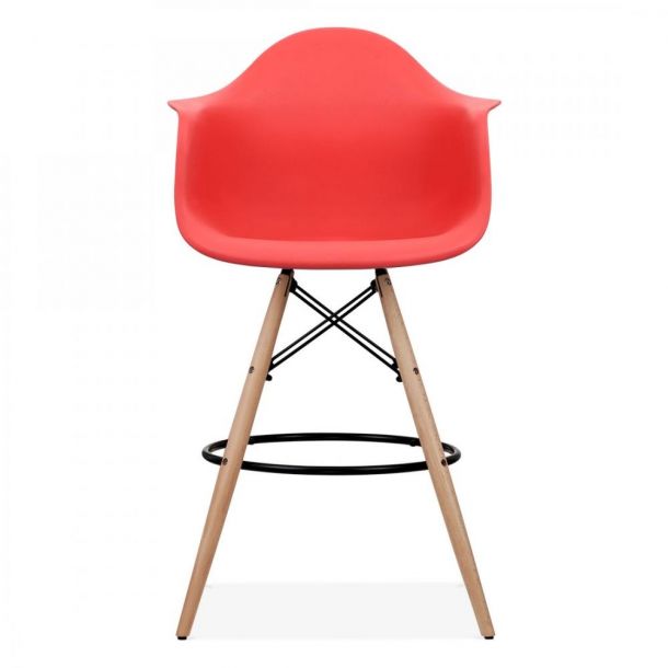 Барный стул Bryan Wood Arm Красный (44189347) недорого