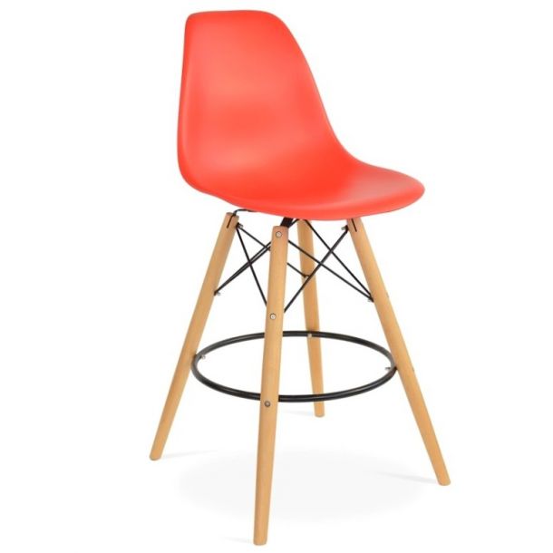 Барный стул Bryan Wood Красный (44184776)