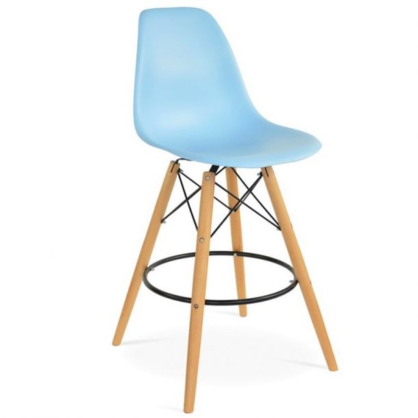 Барный стул Bryan Wood Голубой (44096625) в интернет-магазине