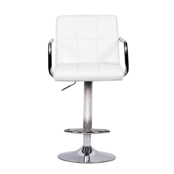Барный стул Dublin Arm Eco Chrome Белый (44406333) в Киеве
