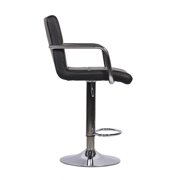 Барный стул Dublin Arm Chrome Eco Черный (44406332) в Украине