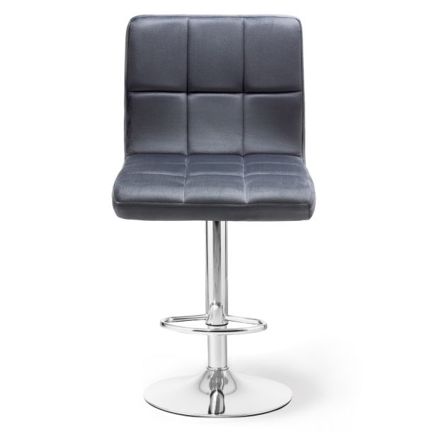Барный стул Dublin Chrome Velvet Темно-серый (44527697) hatta