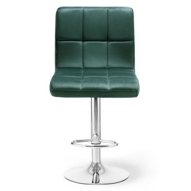Барний стілець Dublin Chrome Velvet Темно-зелений (44527696) hatta
