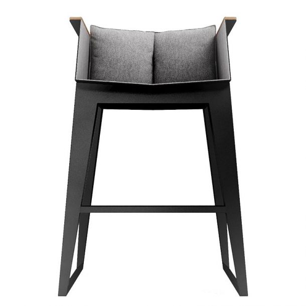 Барный стул E4 Серый, Черный (32230159) в Украине