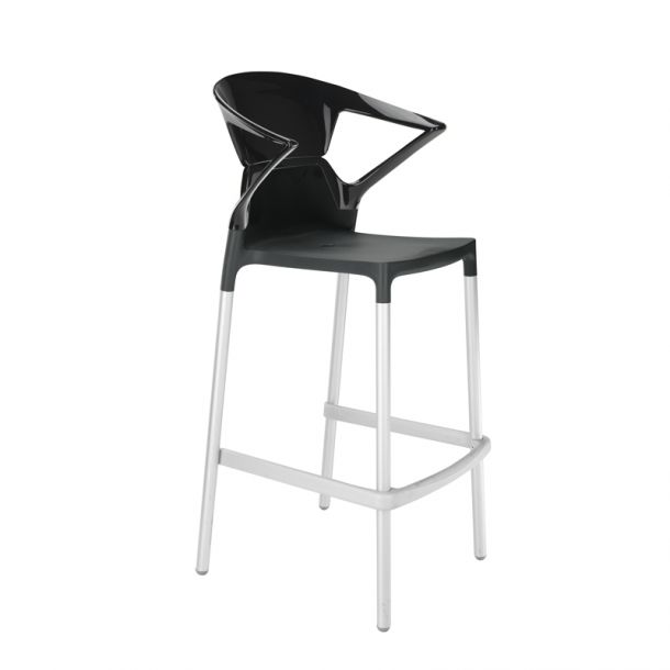 Барный стул Ego-K Черный, Прозрачно-чистый (27186235)