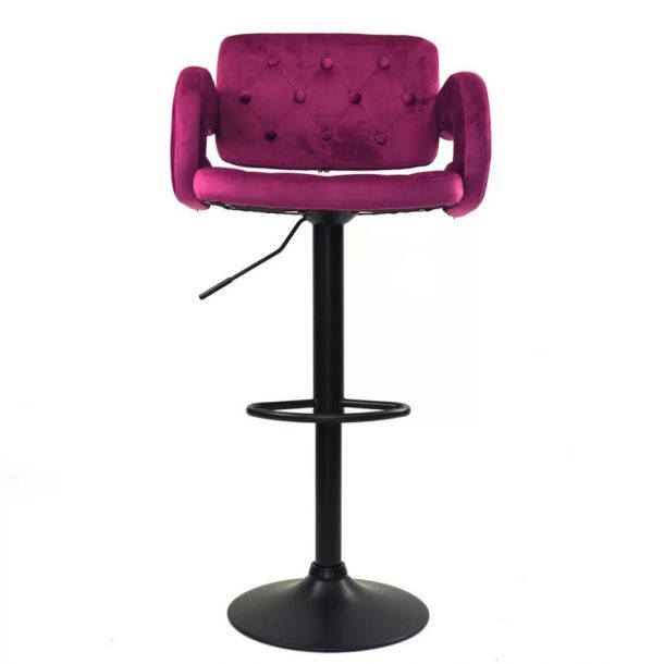 Барний стілець Enrique Велюр Фіолетовий (84512474)
