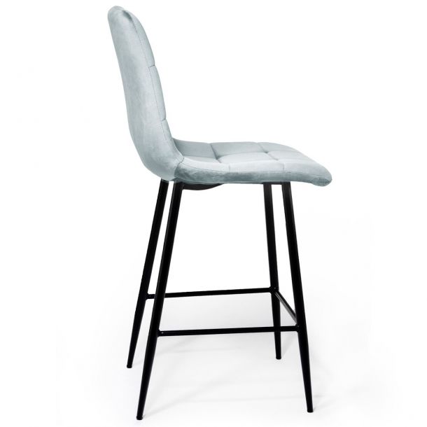 Барний стілець Indigo Velvet Сірий (44556642) дешево