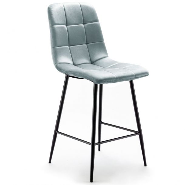Барный стул Indigo Velvet Серый (44556642)