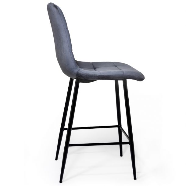 Барный стул Indigo Velvet Темно-серый (44515249) цена