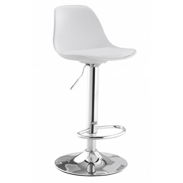 Барный стул Milan Eco Chrome Белый (44303808) цена