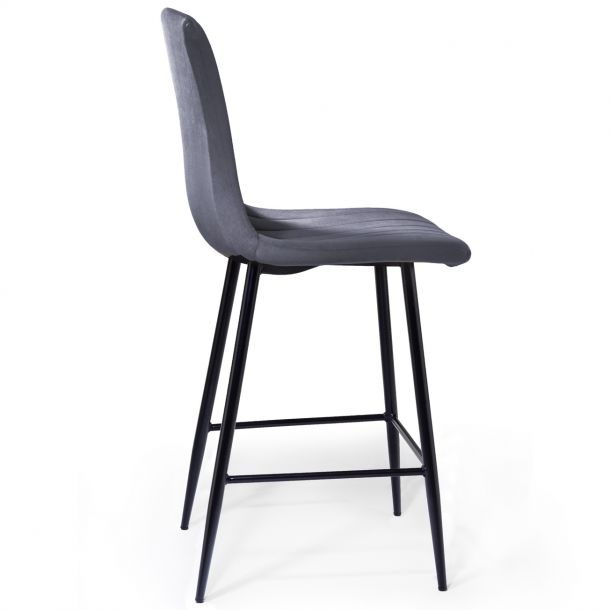 Барний стілець Petty Velvet Сірий (44515256) дешево