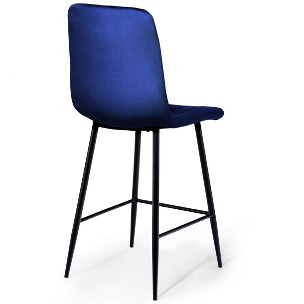 Барний стілець Petty Velvet Темно-синій (44515257) с доставкой