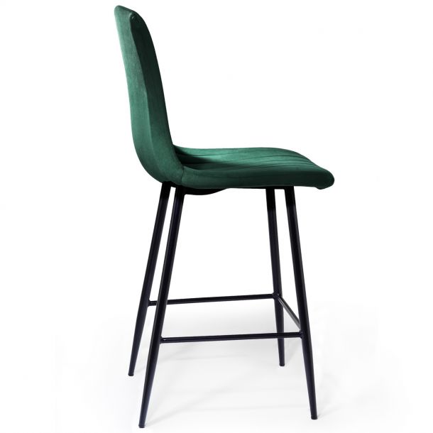Барний стілець Petty Velvet Темно-зелений (44515252) дешево