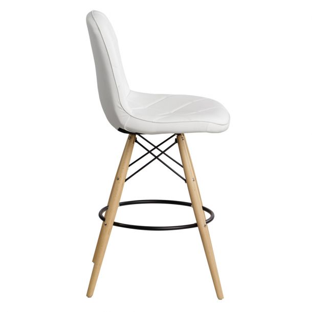 Барний стілець Rhomb Eco Wood Білий (44373458) дешево