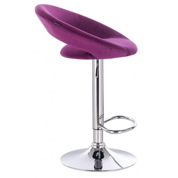 Барний стілець Titan Велюр Фіолетовий, Хром (84478162) фото