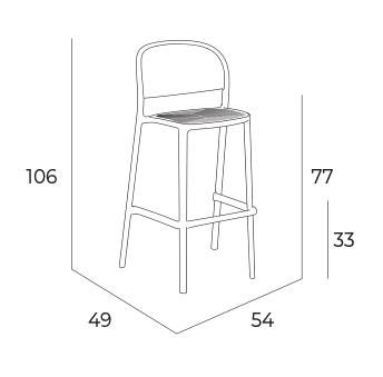 Барний стілець Trena taupe (1691269454) недорого