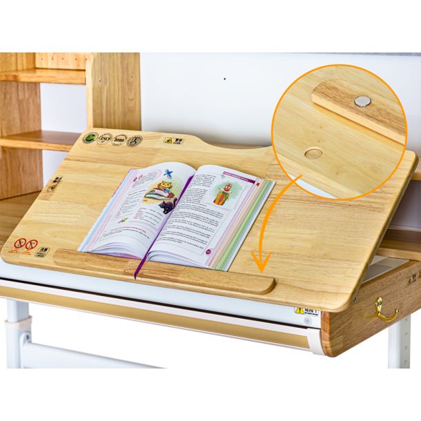 Детский стол Mealux Timberdesk L 120х60 RubberWood, Белый (111470446) цена