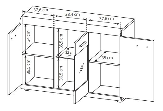 Комод Link 3D/120 Дуб Сонома (1321470517) цена