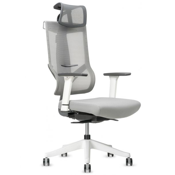 Крісло ADAPWORK M1 Middle ErgoChair Сірий, Білий (106857078) цена